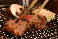 ダントツ人気！珪藻土コンロで能登牛網焼きを♪